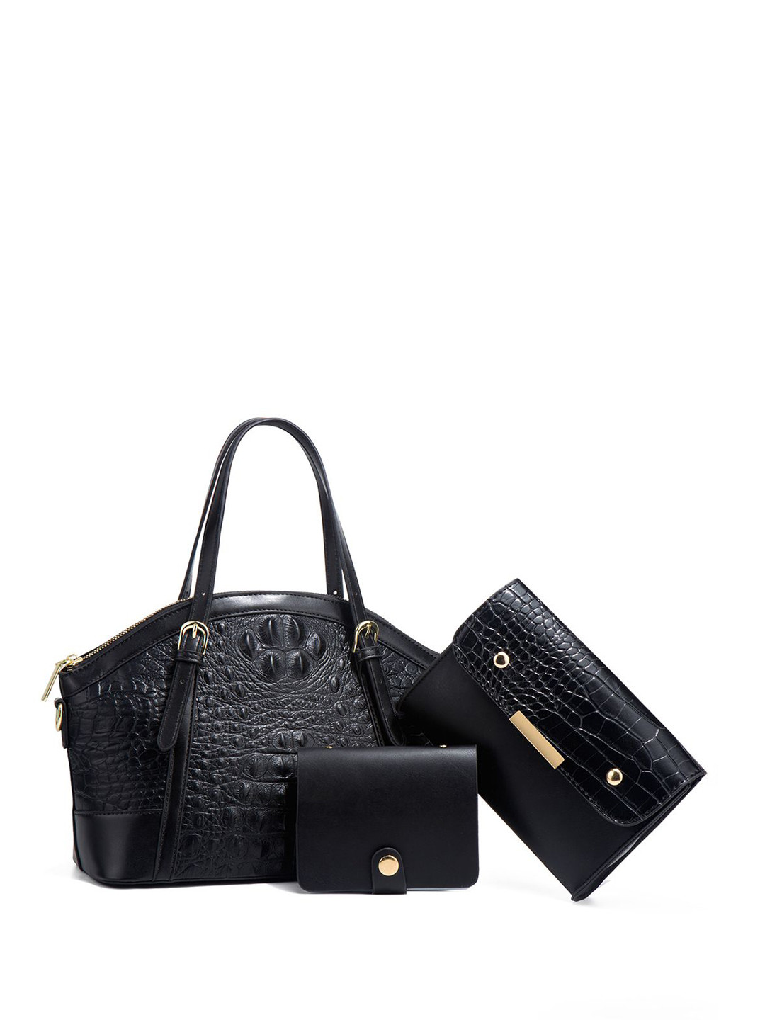 RAVE Textured PU Structured Shoulder Bag with Quilted