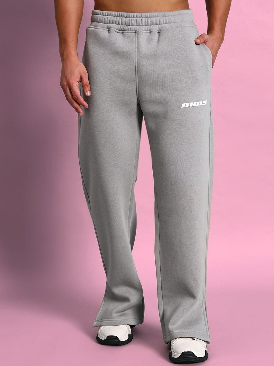 WEARDUDS Men Brand Logo Printed Relaxed Fit Casual Track Pants