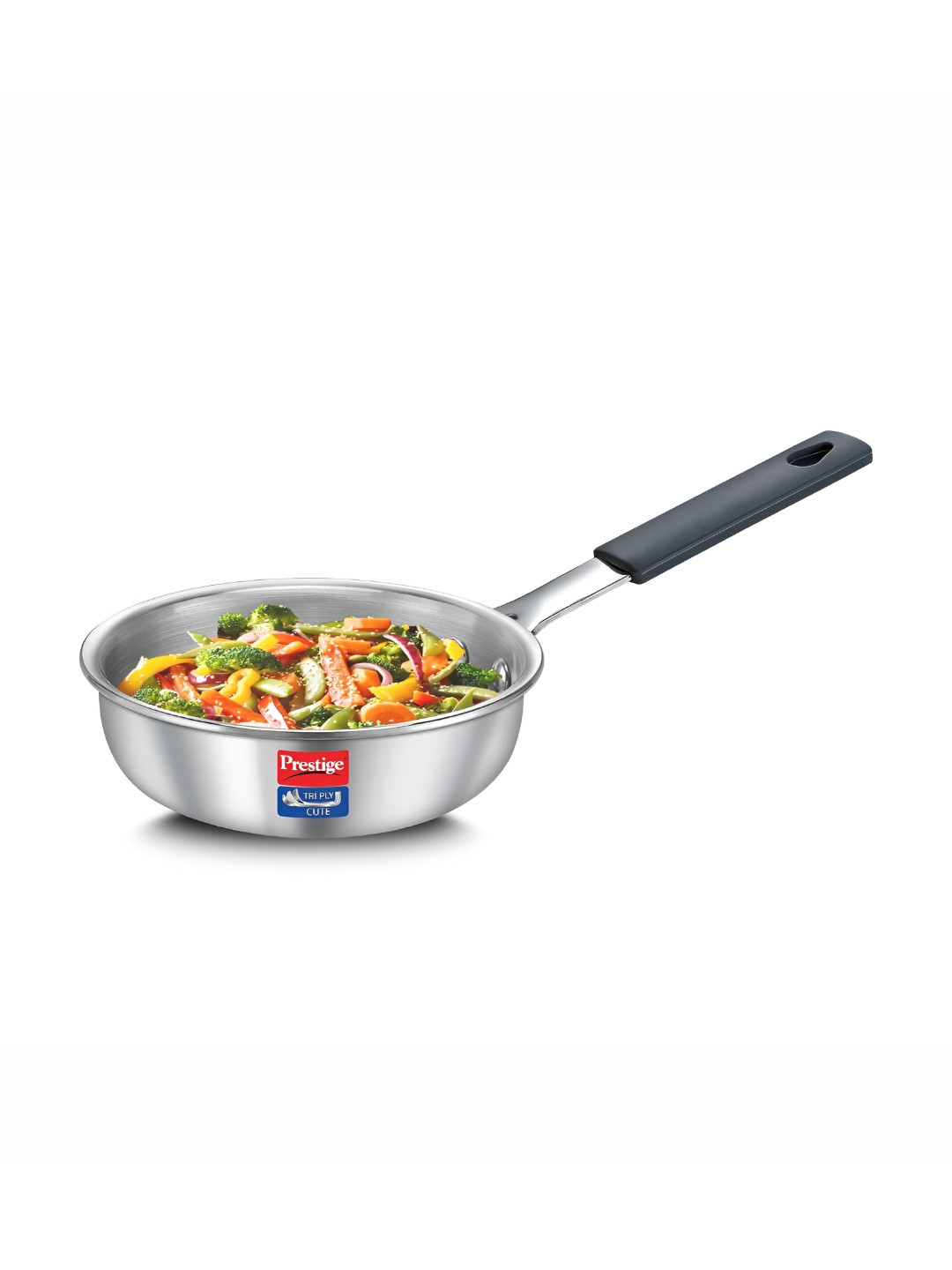 Prestige Silver-Toned Induction Base Tri-Ply Stainless Steel Pan 400 ml