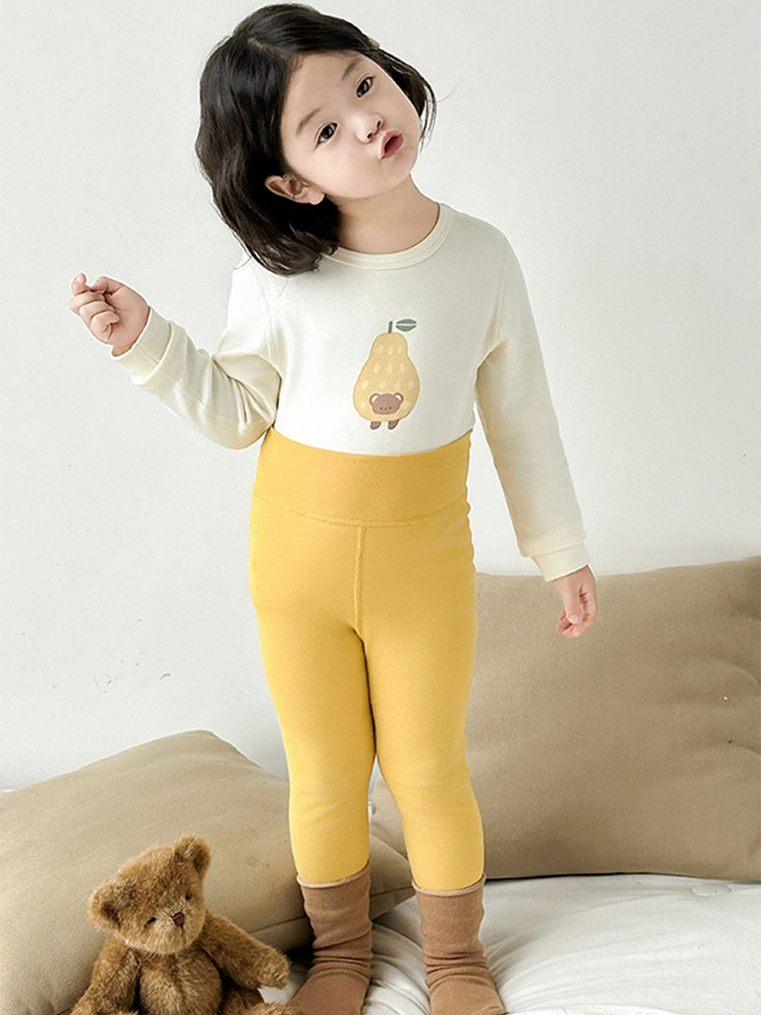 LULU & SKY Girls Cartoon Characters Printed Above Knee Nightdress