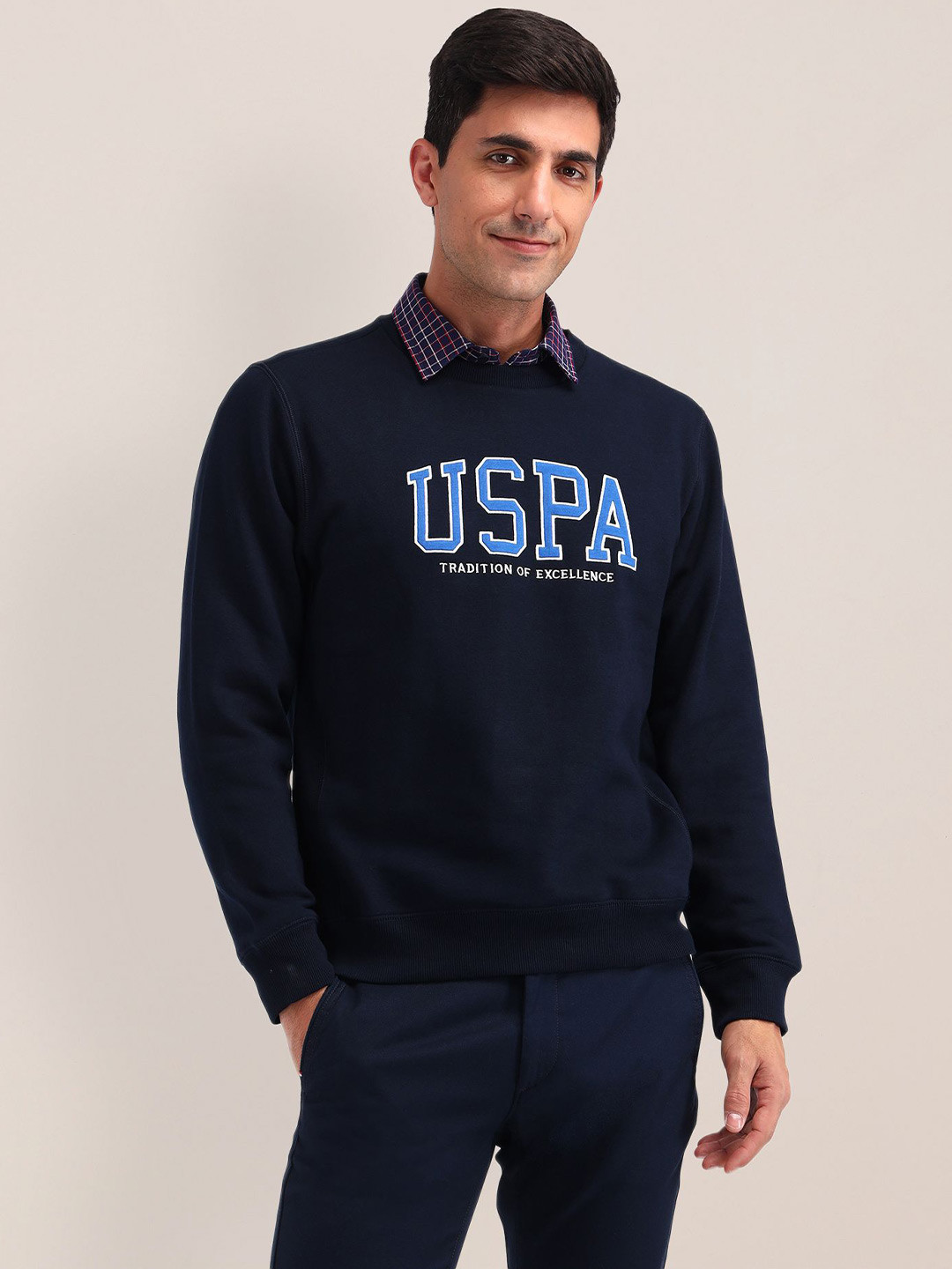 U.S. Polo Assn. Men Printed  Long Sleeves Round Neck Sweatshirt