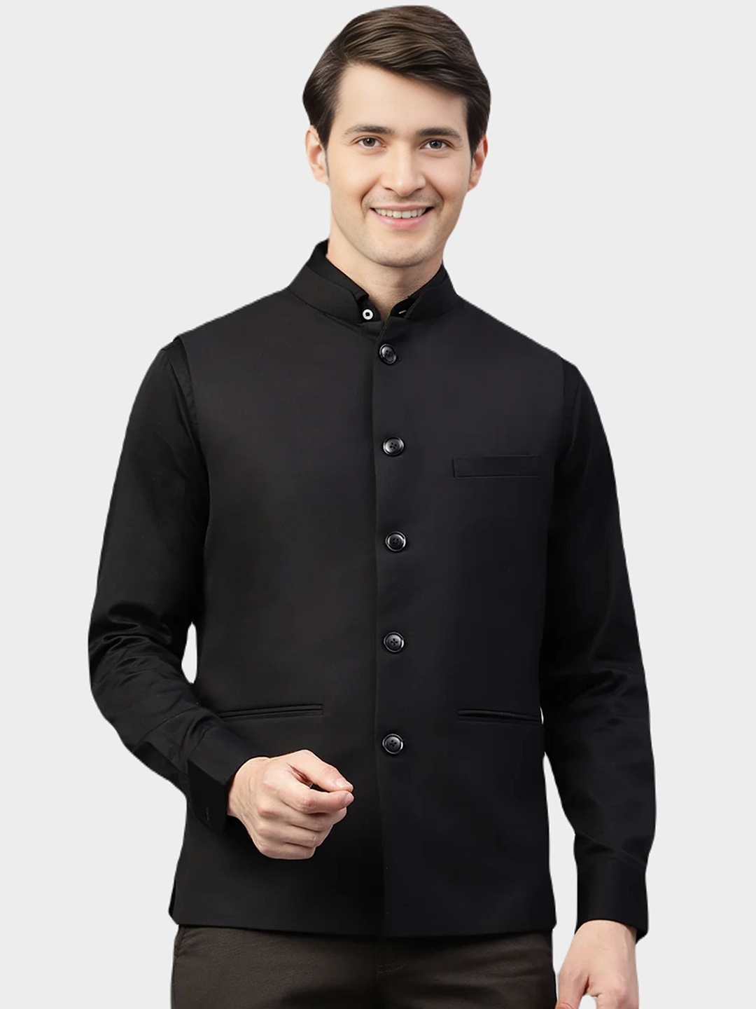 Buy BAESD Mandarin Collar Satin Nehru Jacket Nehru Jackets for Men 31300960 Myntra