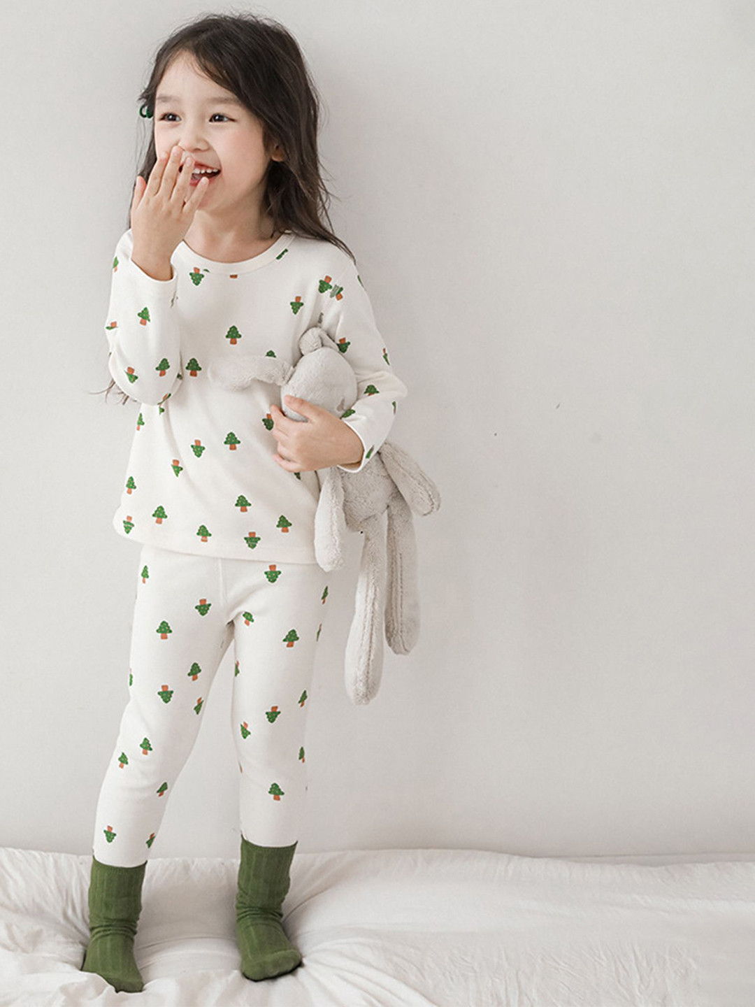 LULU & SKY Girls Printed Slip-on Top & Leggings