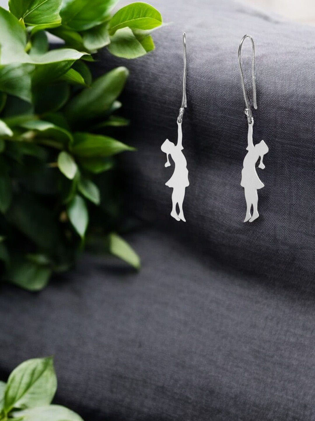 Goldnera 925 Sterling Silver Flying Girl Drop Earrings