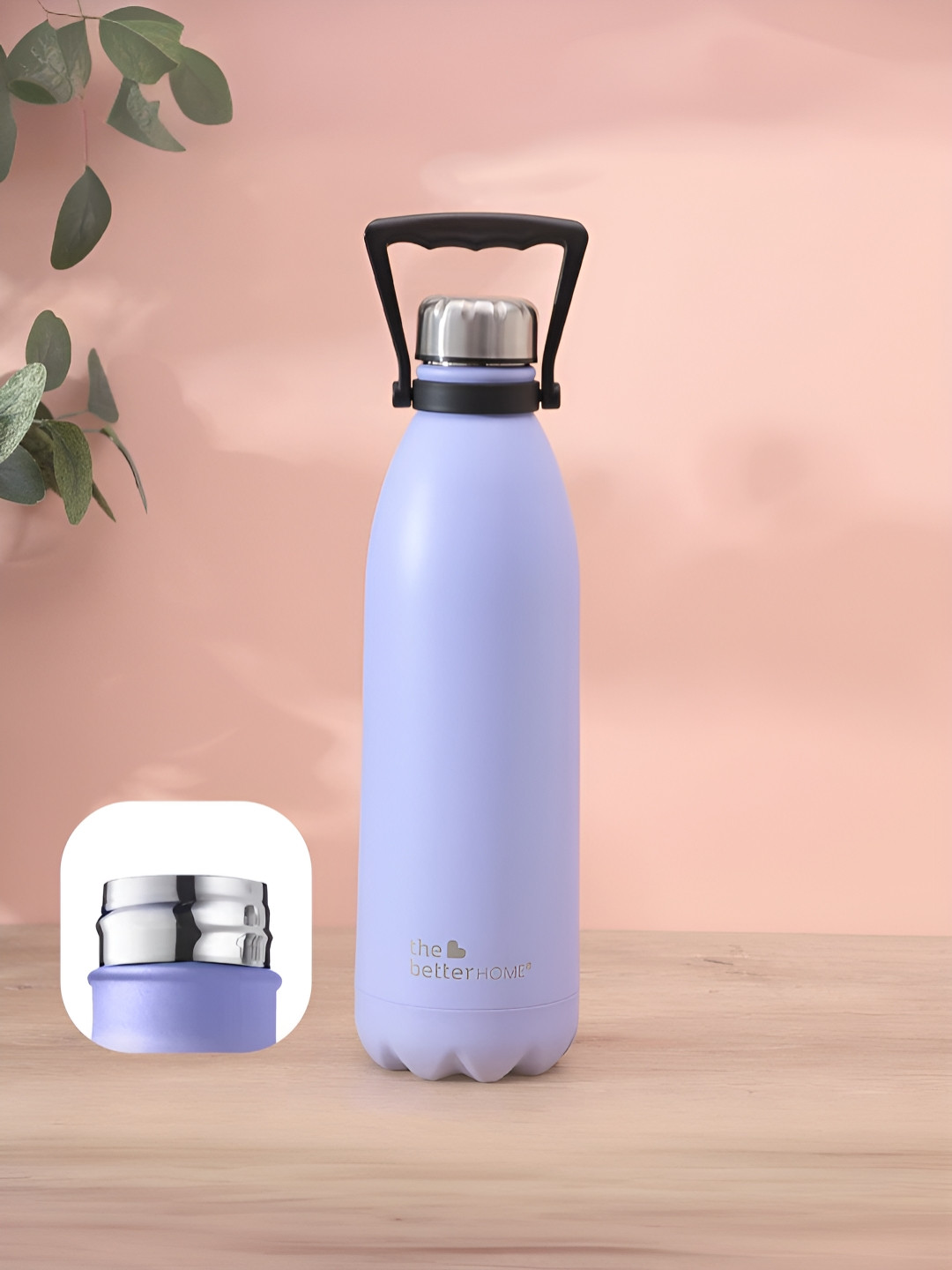 The Better Home Purple Brand Logo Stainless Steel Spill Proof Water Bottle - 1.9L