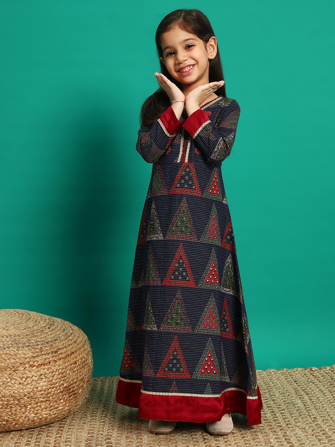 Readiprint Girls A-Line Cotton Maxi Dress
