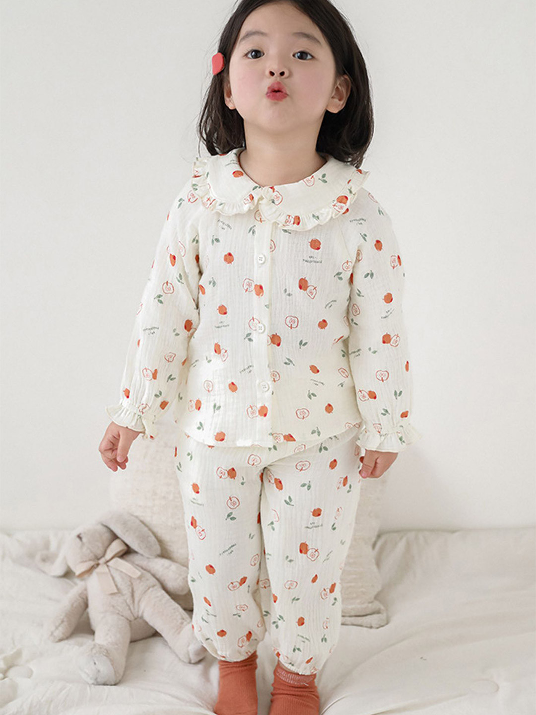 LULU & SKY Girls Pure Cotton Cartoon Characters Maxi Nightdress