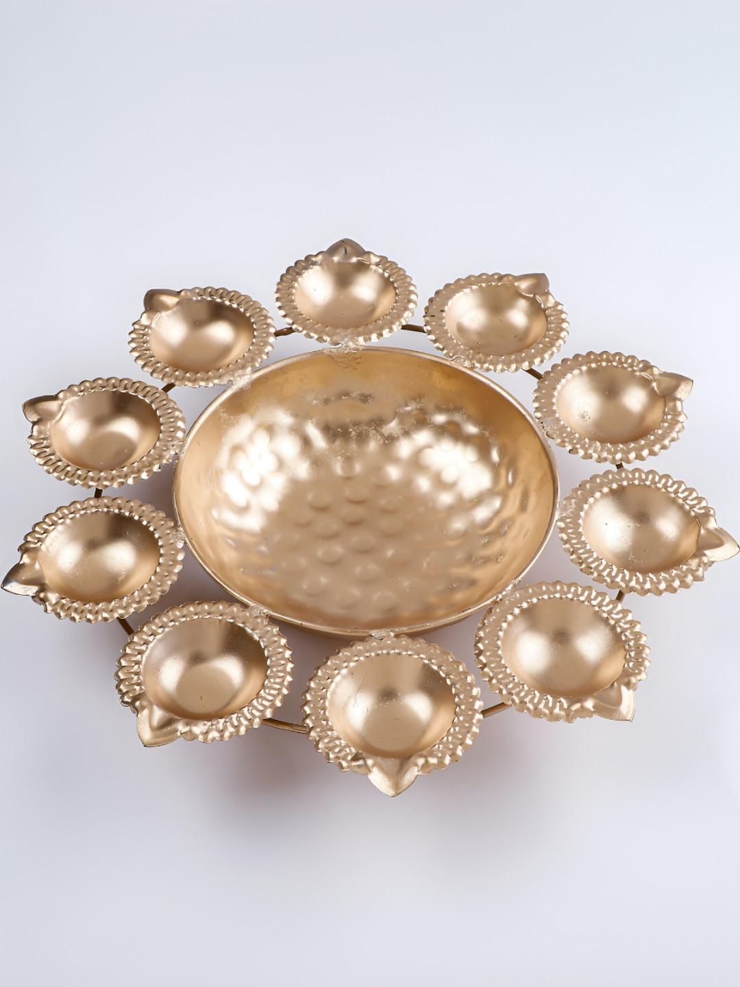 Archies Textured Metal Tea Light Diya Decorative Bowl