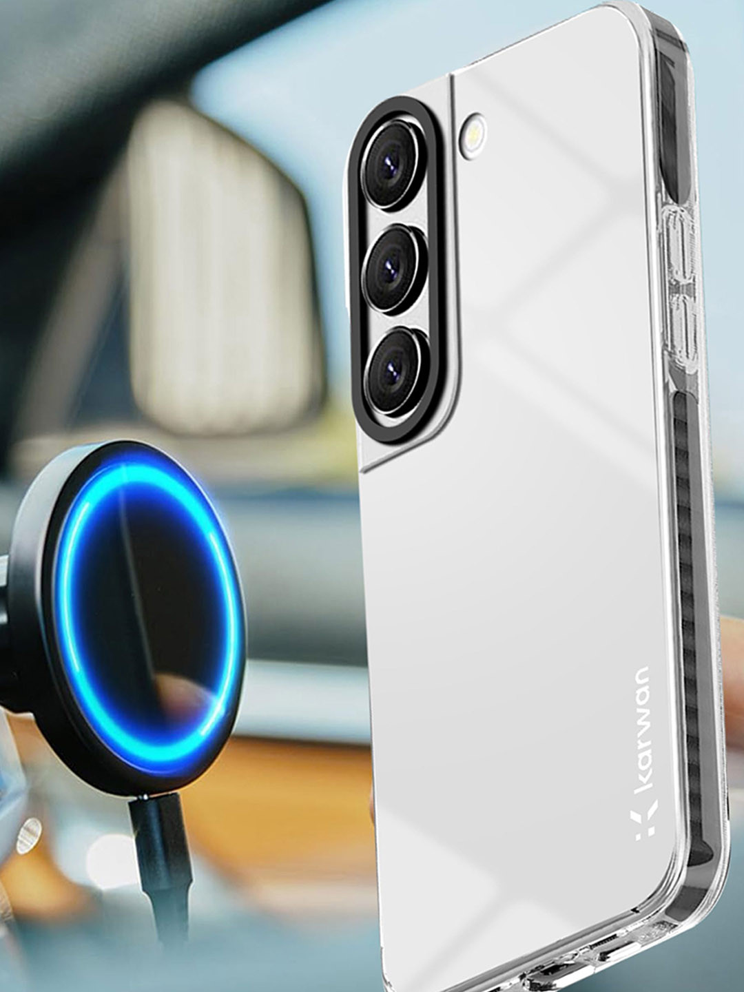 Karwan Solid Transparent Impact Resistant Samsung Galaxy S22 Back Case Mobile Accessories