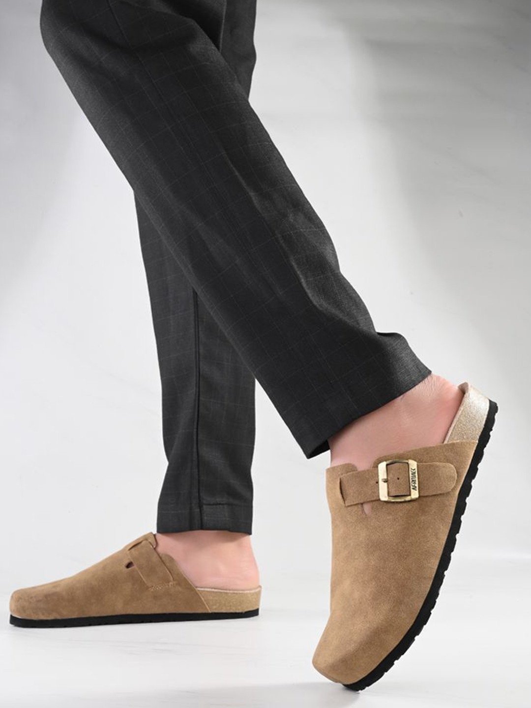 AfroJack Mens Leather Shoe-Style Sandals