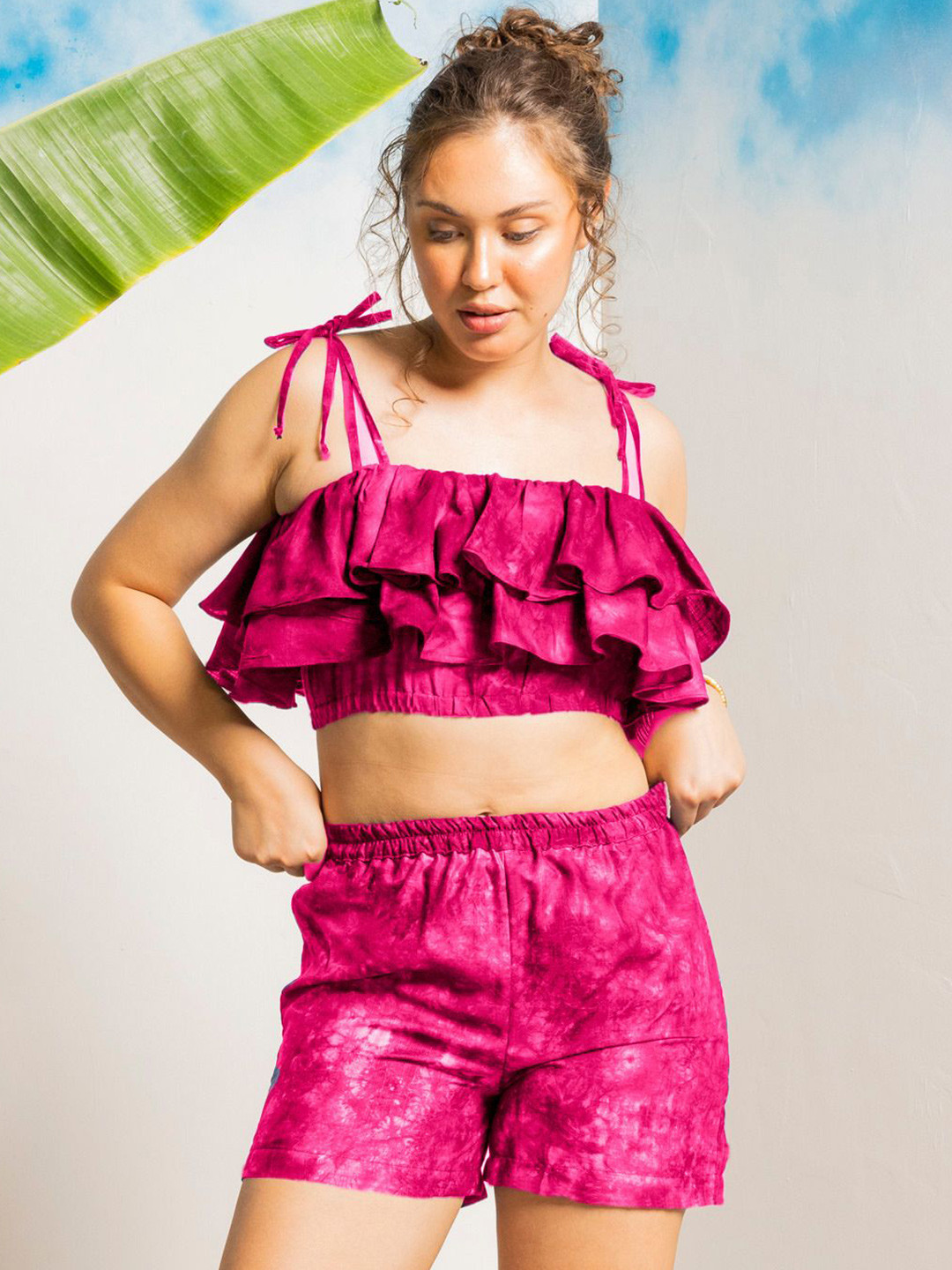 Aoba Tie & Dye Shoulder Straps Night Suit