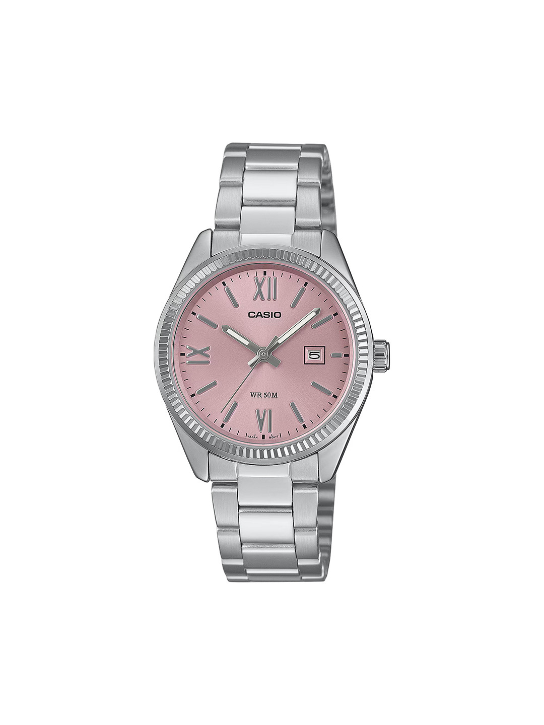CASIO Women Dial & Stainless Steel Cuff Straps Analogue Watch A2360-Pink