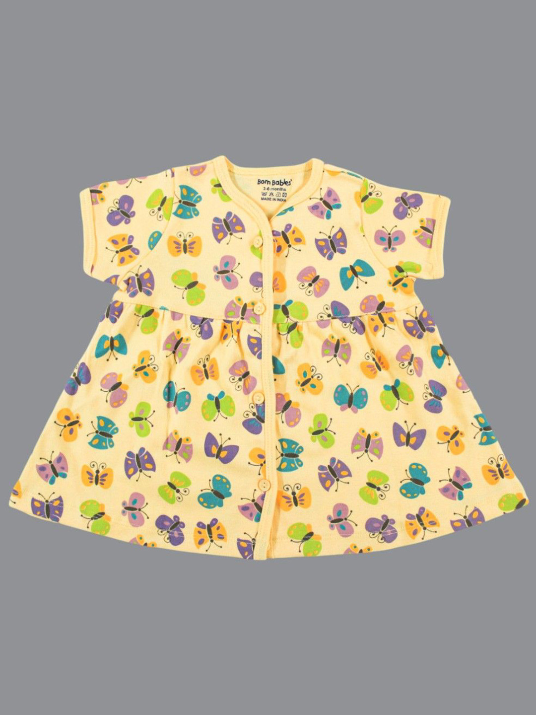 Born Babies Girls cotton A-Line Dress