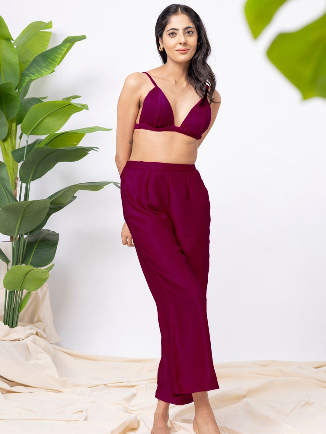 Aoba Relaxed-Fit Crop Top With Trouser