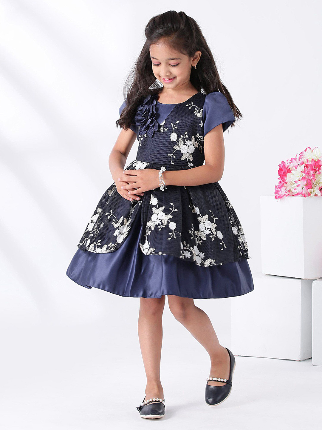 Mark & Mia Girls Floral Print Fit & Flare Dress