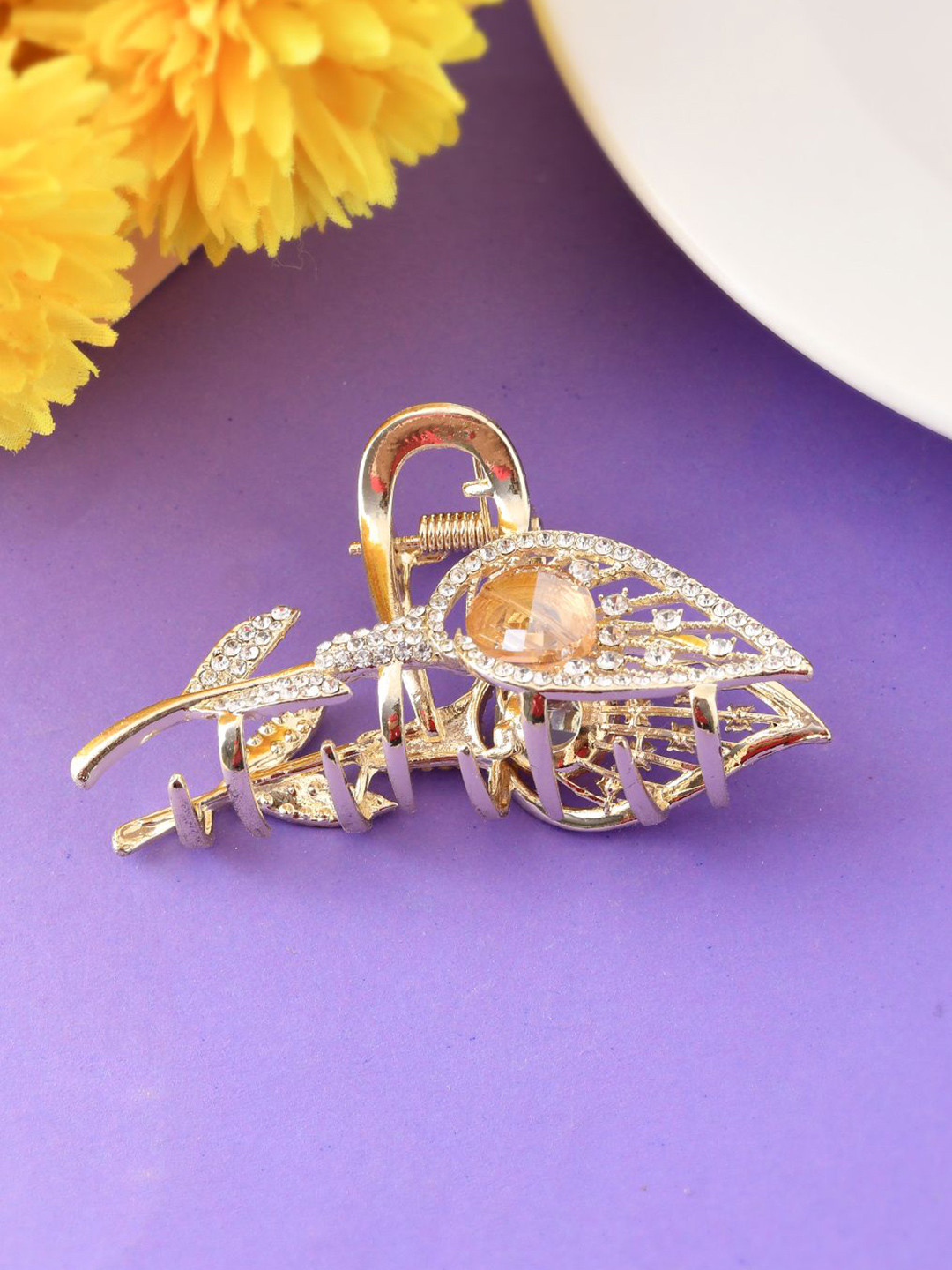 Silvermerc Designs Women Embellished Crystal Hair Clutcher Claw Clip