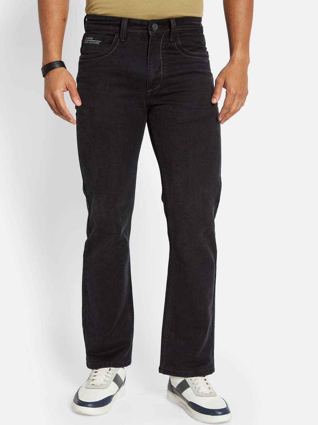 Octave Men Bootcut Mid-Rise Stretchable Jeans