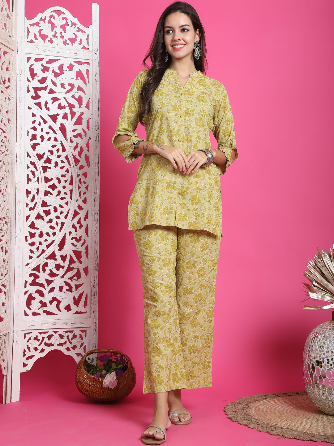 Roly Poly Foil Printed Pure Cotton Tunic & Trouser Co-Ords