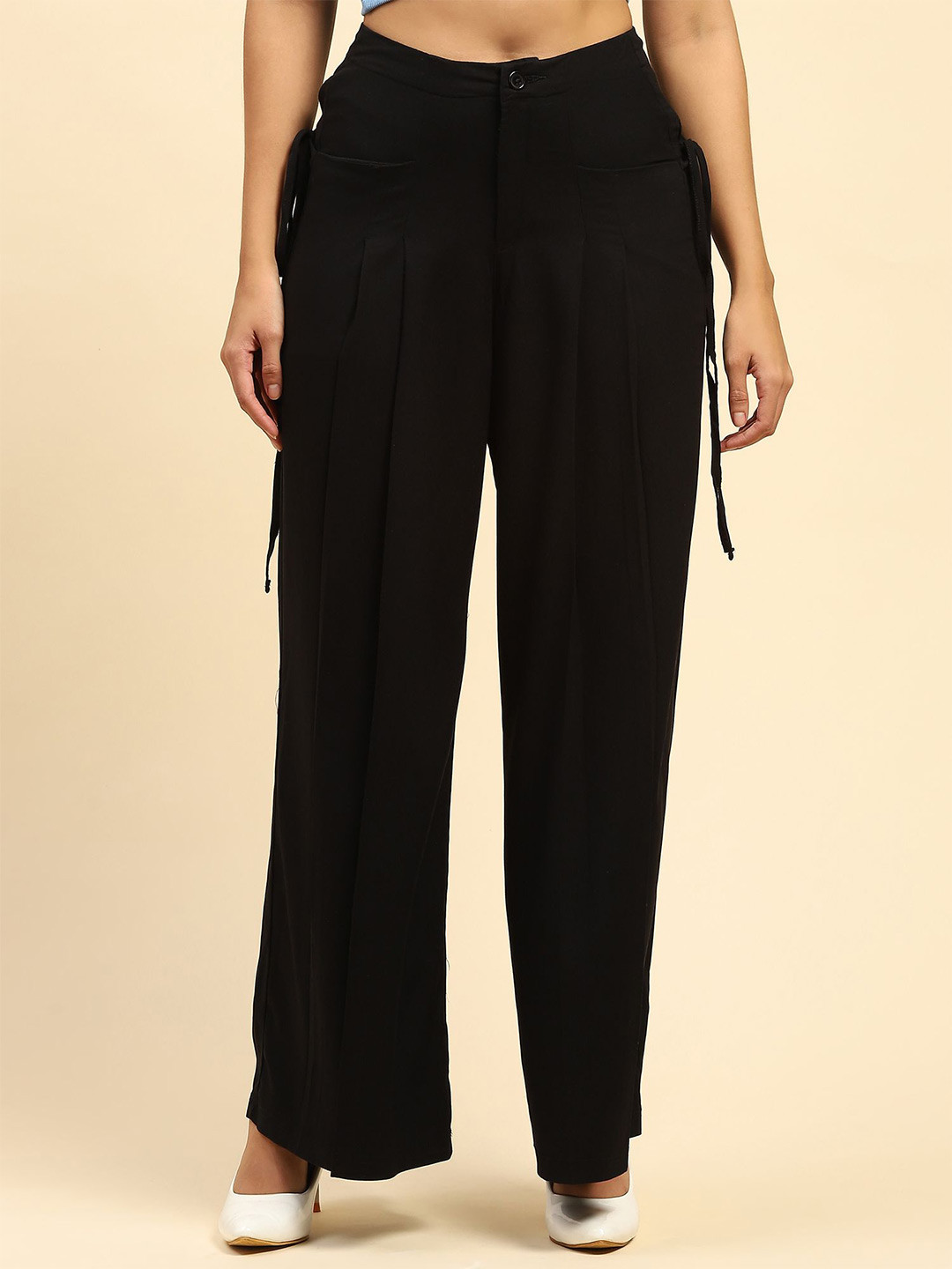 Global Republic Women Mid Rise Loose Fit Palazzo