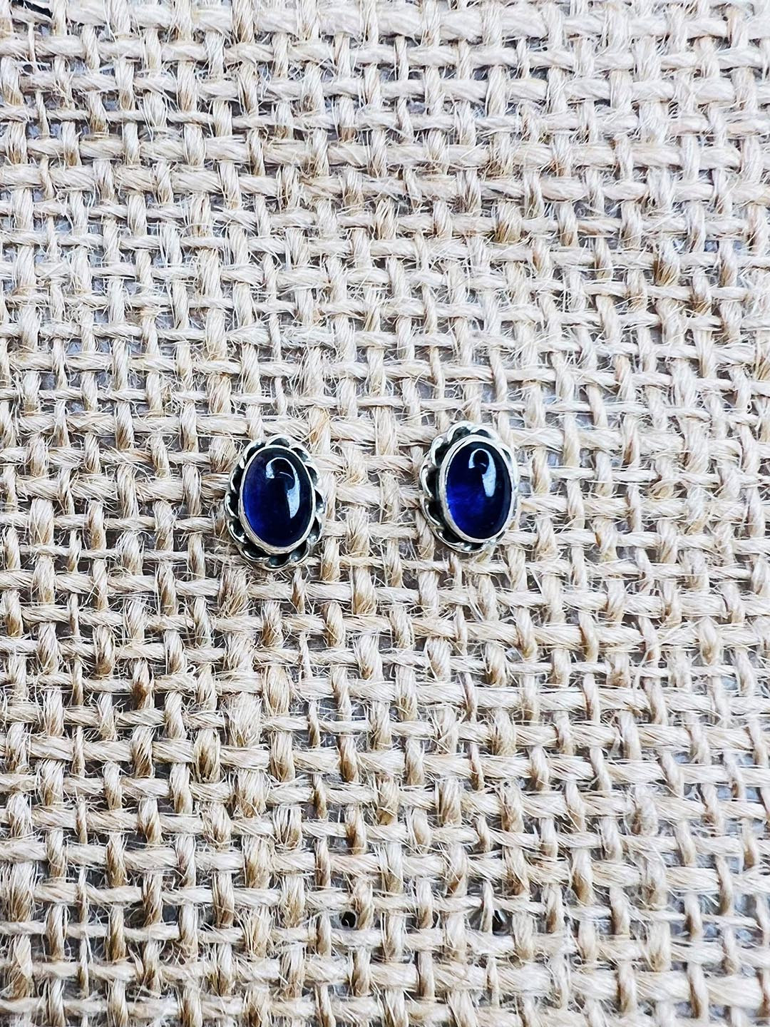 Arte Jewels Sterling Silver Tourmaline Studded Contemporary Studs