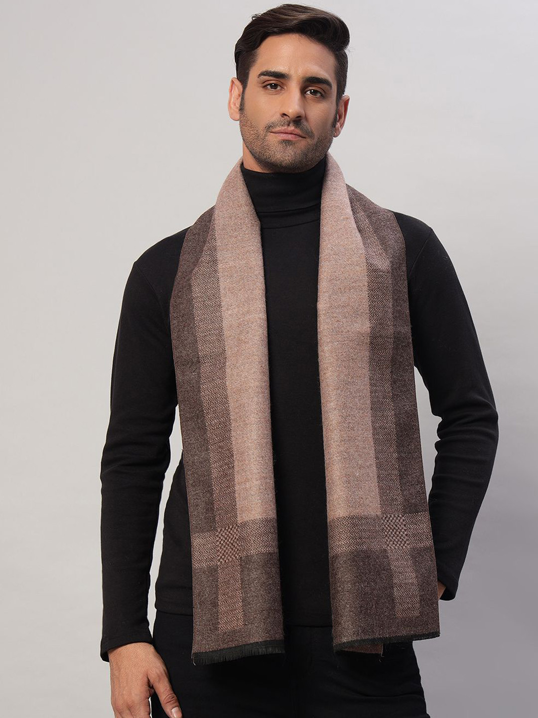 HANDICRAFT PALACE Men Striped Merino Wool Mufflers