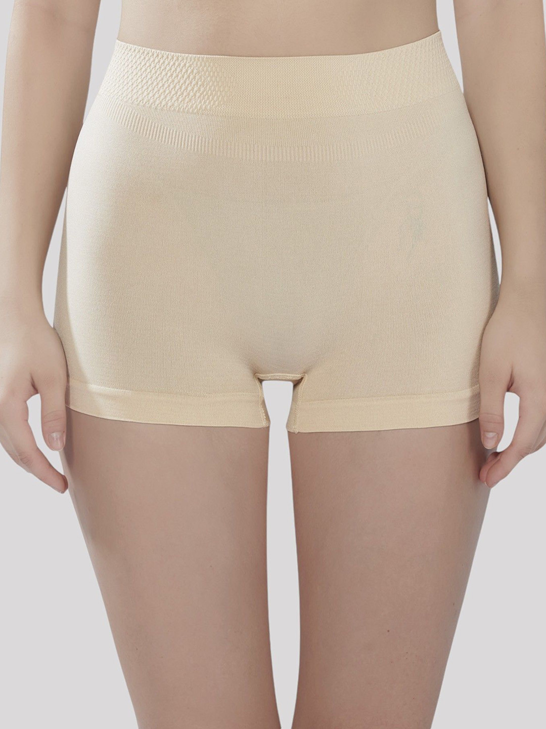 PLUMBURY Women Seamless Boy Short Briefs PL-B/SPANTY-C005-BG-M-BEIGE