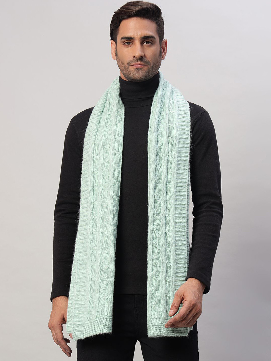 HANDICRAFT PALACE Men Winter Self Design Merino Wool Mufflers