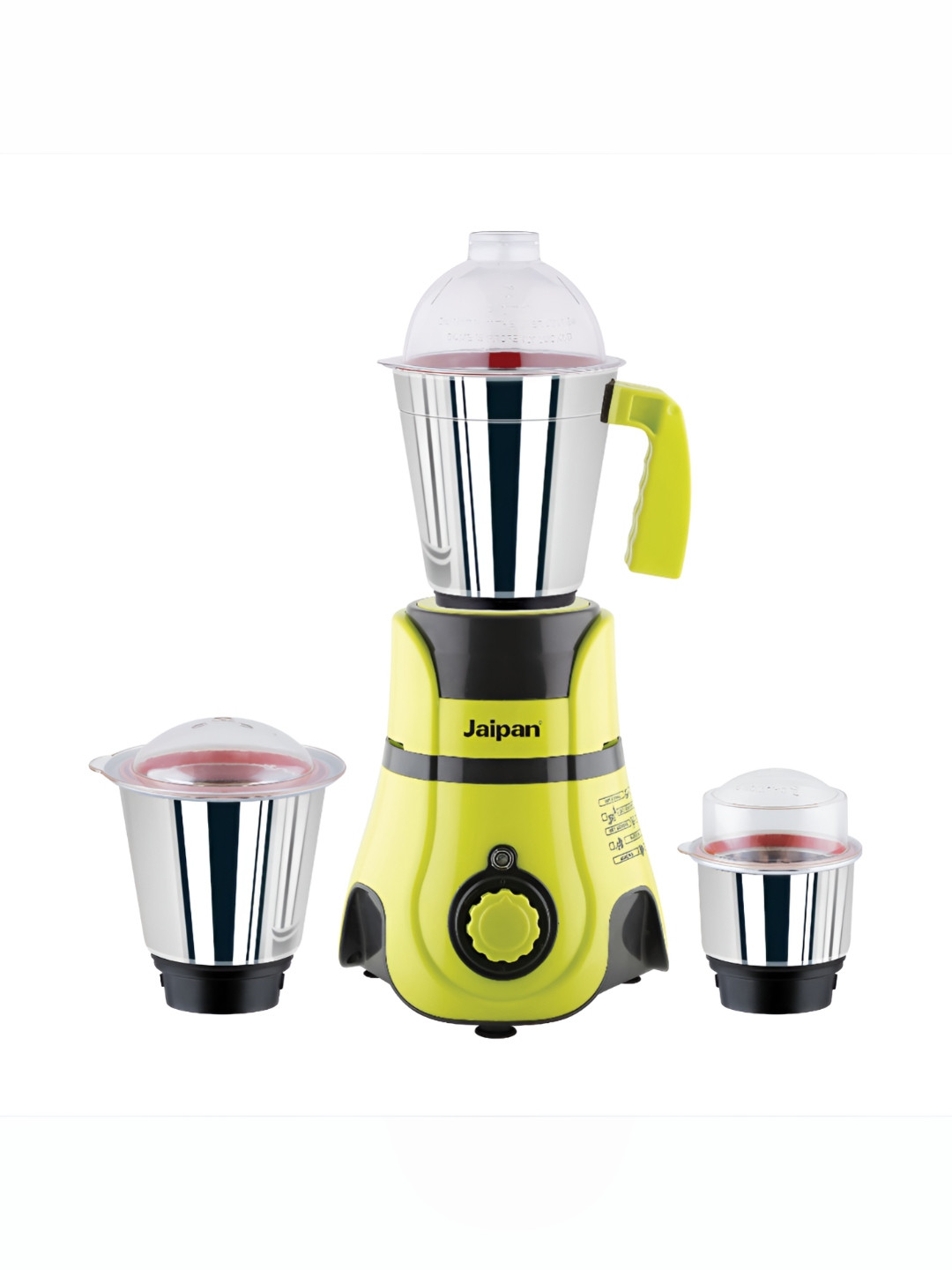 Jaipan Prince Green Stainless Steel Powerful Motor with Overload Protection 3 Jars Wet and Dry Grinder-850W