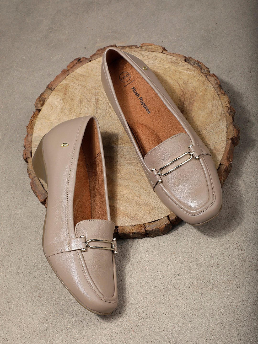 Hush Puppies Women Round Toe Horsebit Loafers