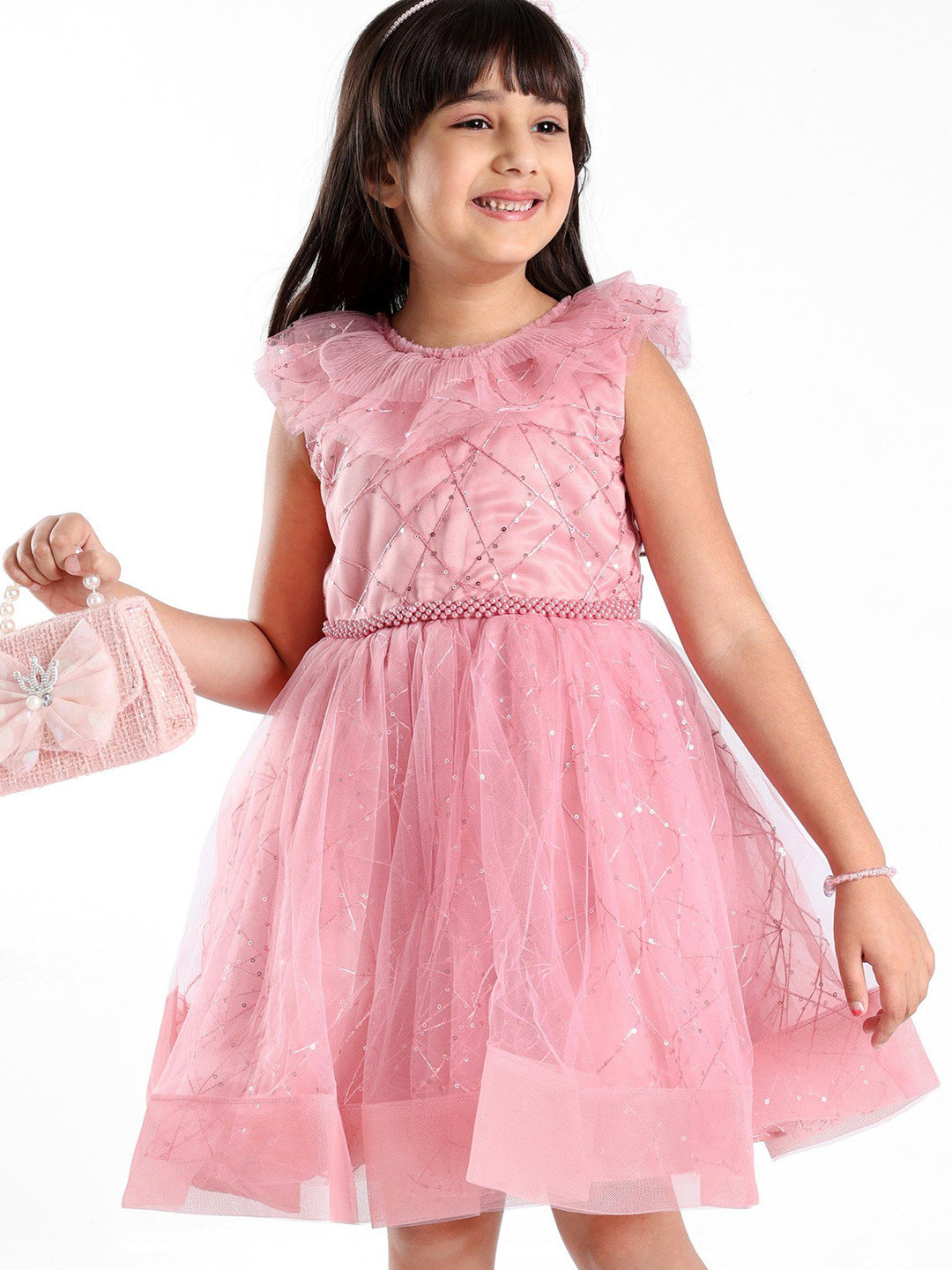 Mark & Mia Girl's  Embellished Fit -Falre  Midi Dress