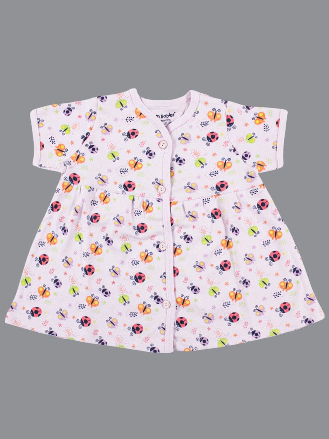 Born Babies Girls Cotton A-Line Dress