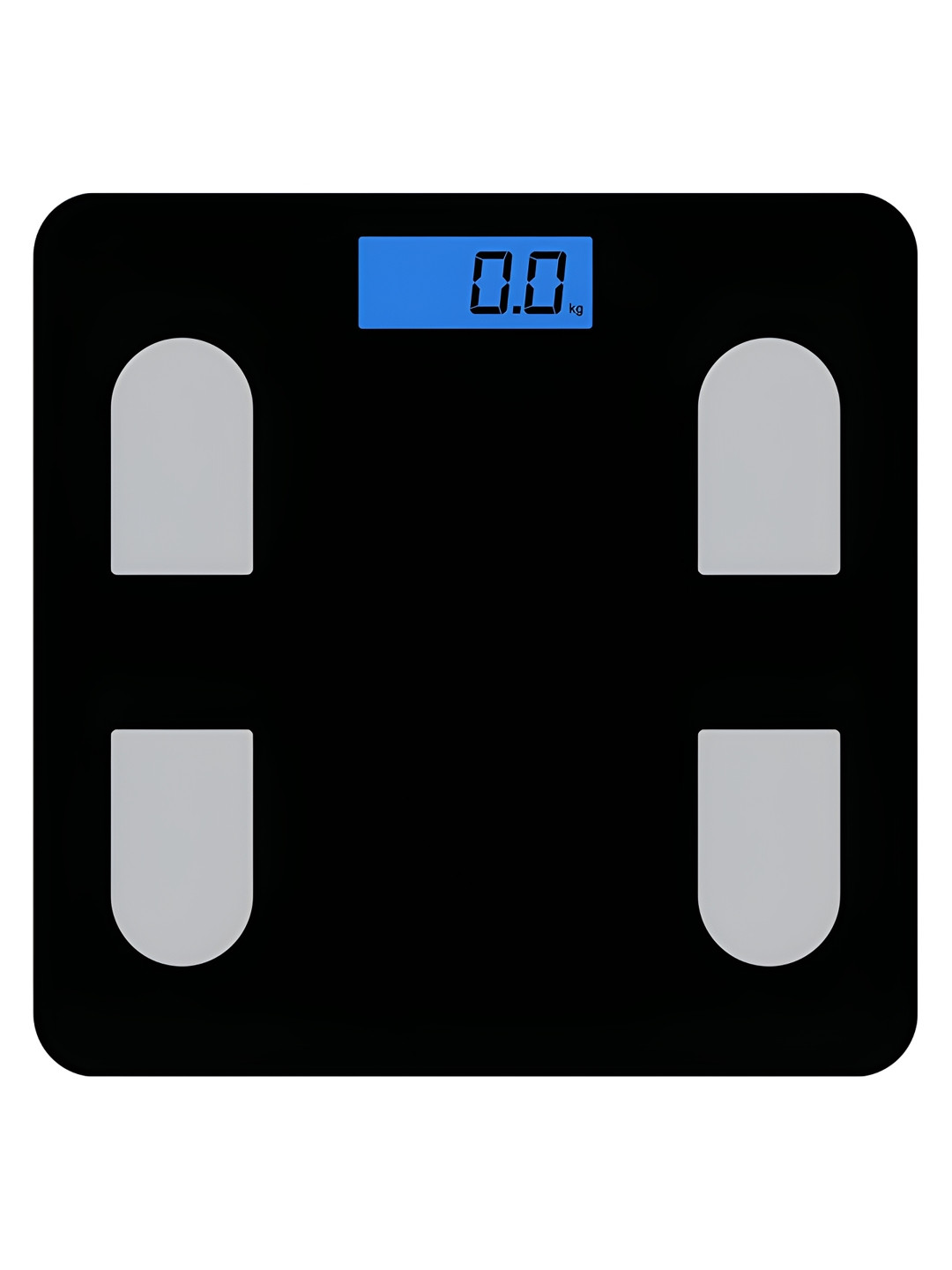 BELENZO Black & Grey Glass Body Weighing Scale