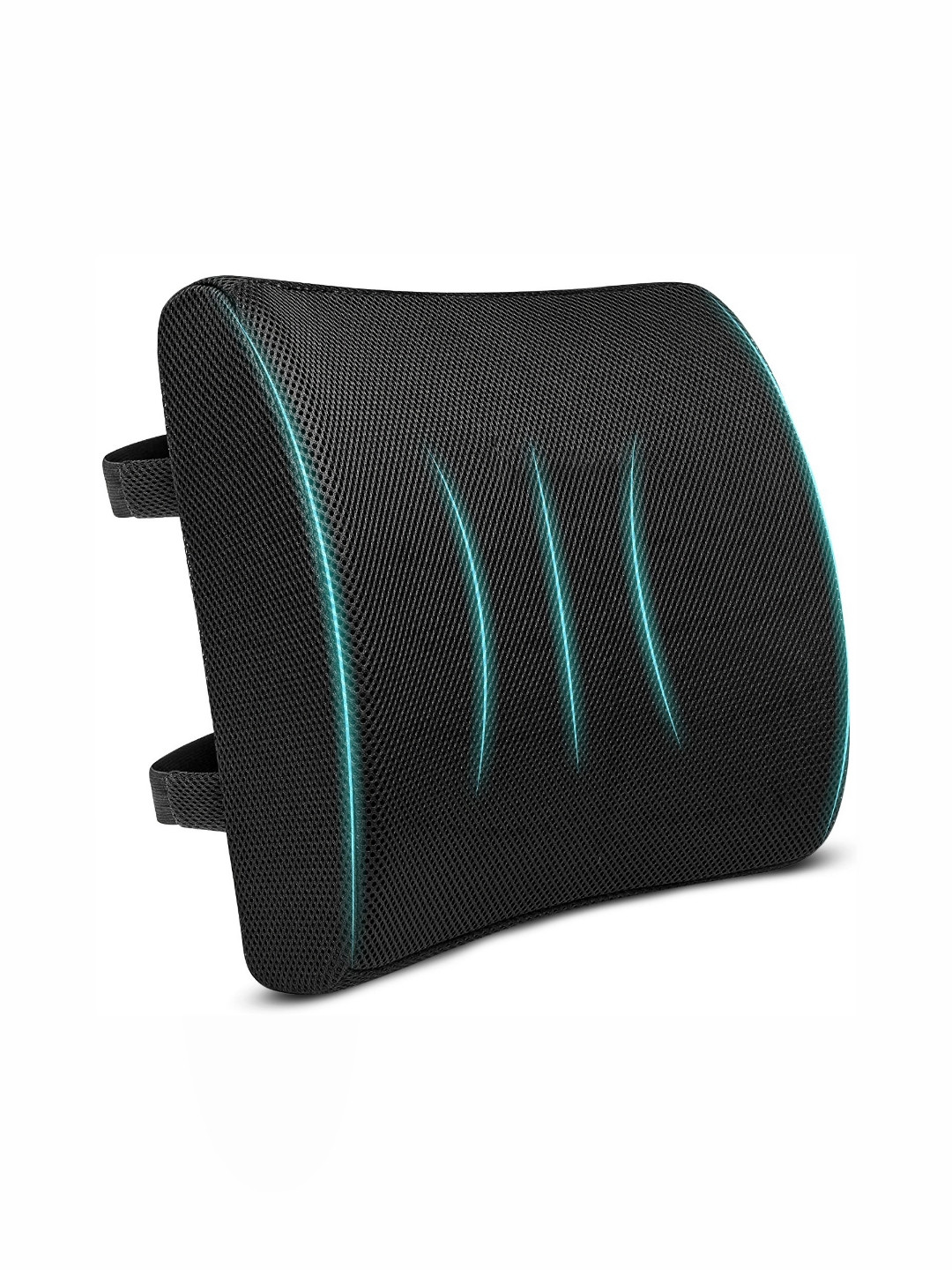 Sleepsia Black Solid Polyester Breathable Medium Memory Foam Therapedic Pillow-11 x 34 x 32.5 cm