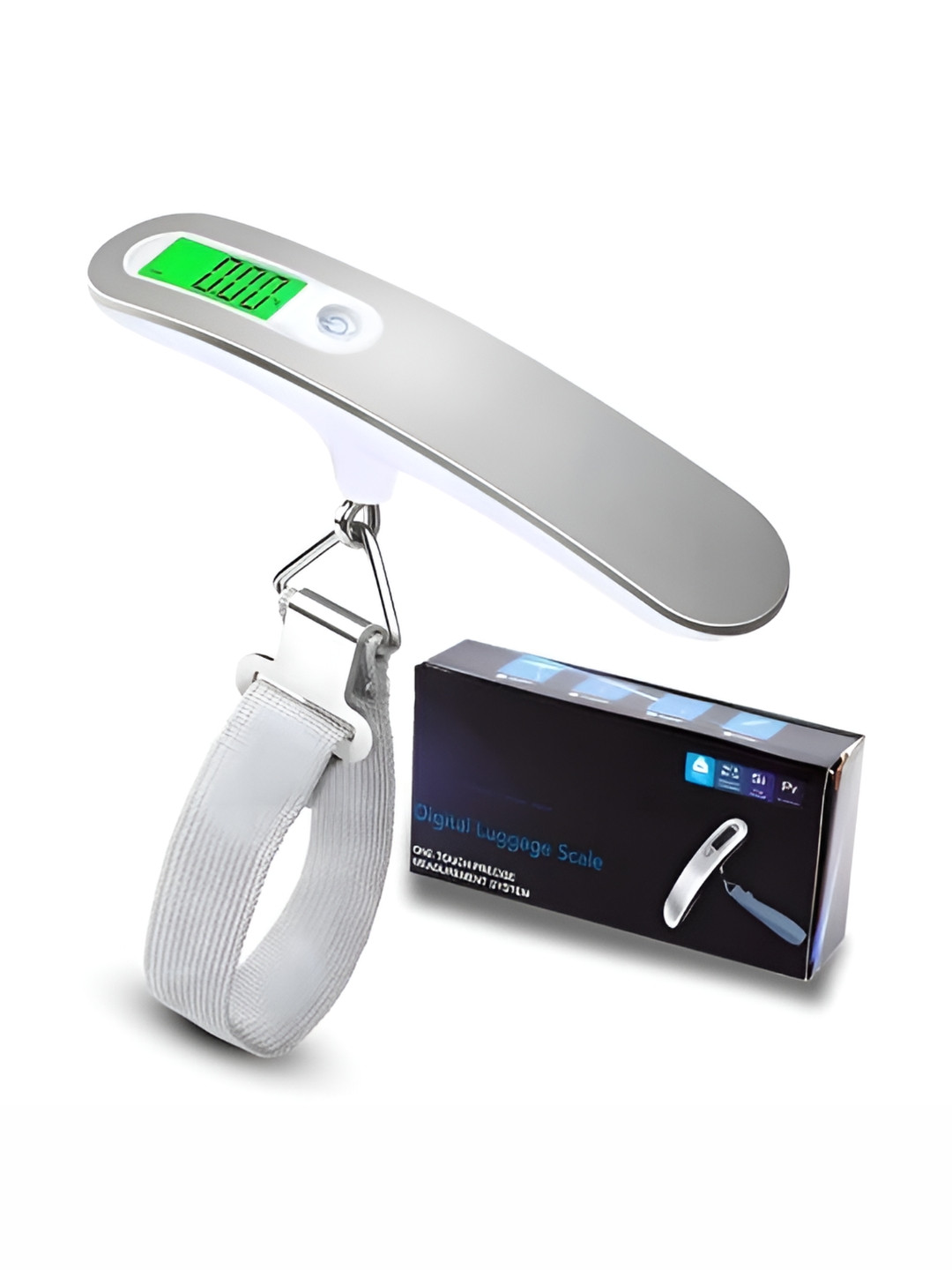 BELENZO White & Silver Toned Travel Luggage Weighing Scale