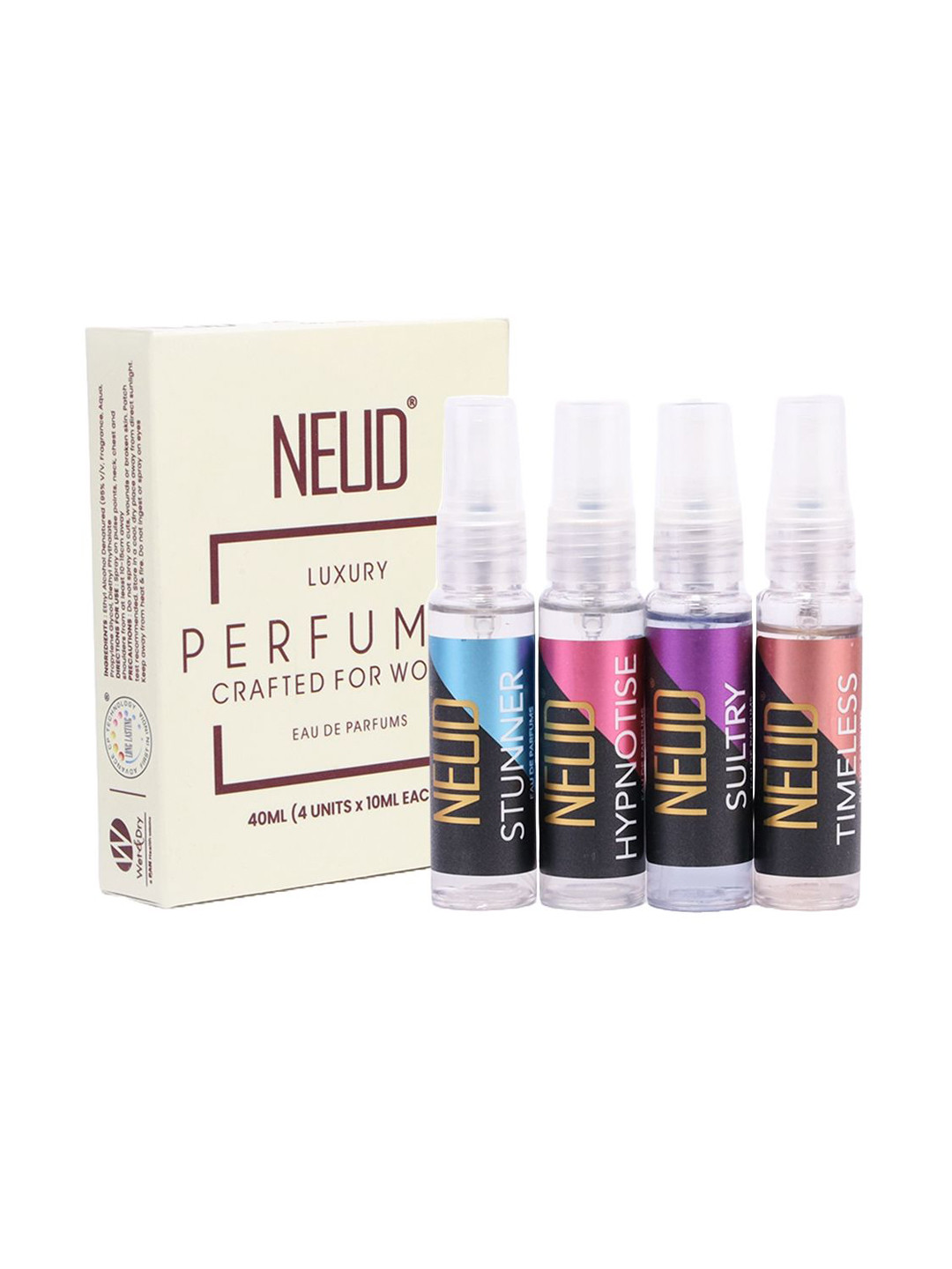 NEUD Set Of 4 Timeless, Stunner, Hypnotise & Sultry Eau De Perfume - 10 ml Each