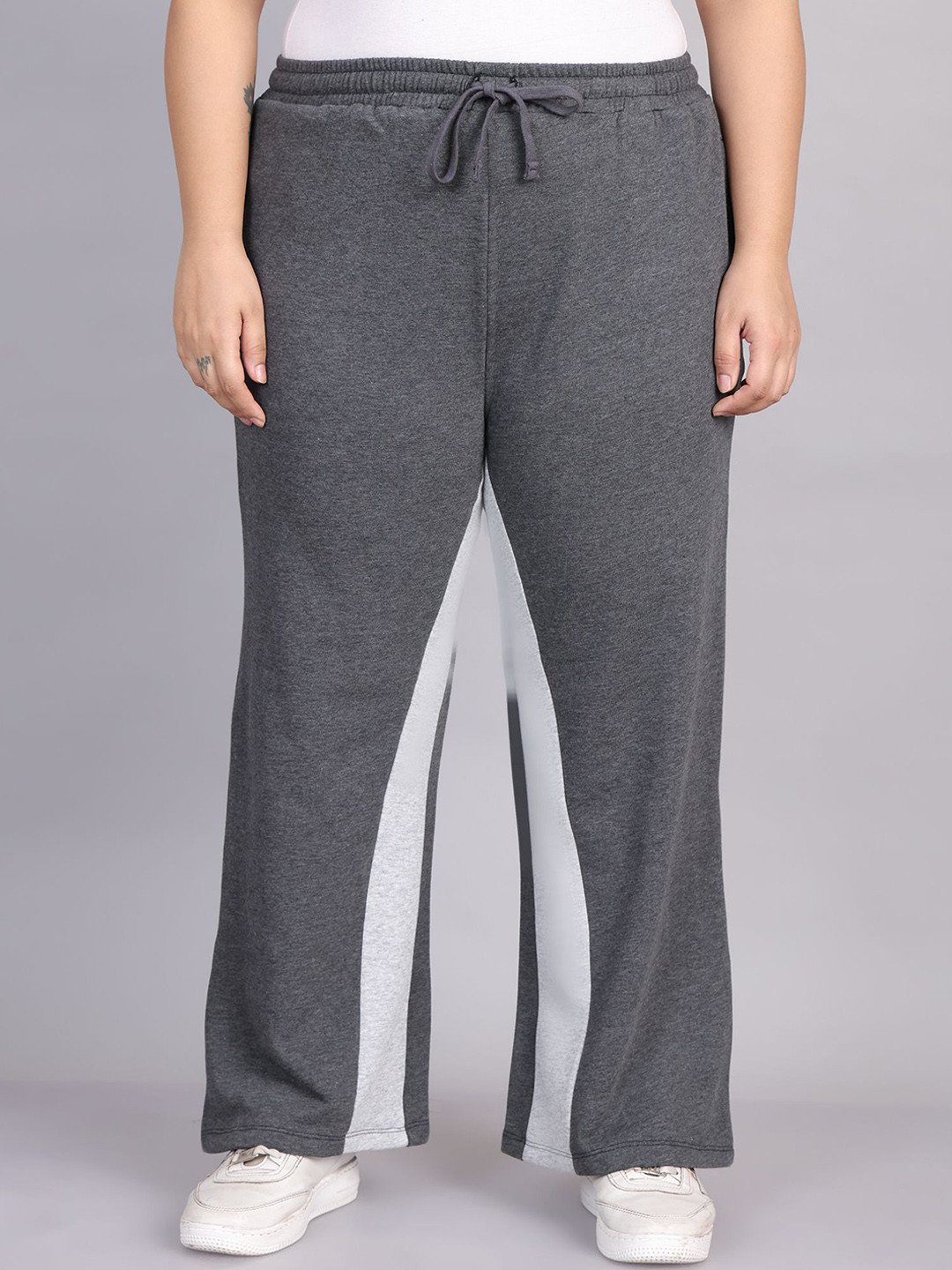 Rute Women Plus Size Pure Cotton Mid-Rise Regular Fit Track Pant