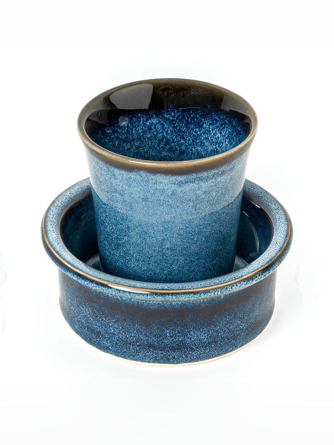 BODHI HOUSE Blue Ceramic Tea Tumbler & Dabara 120ml