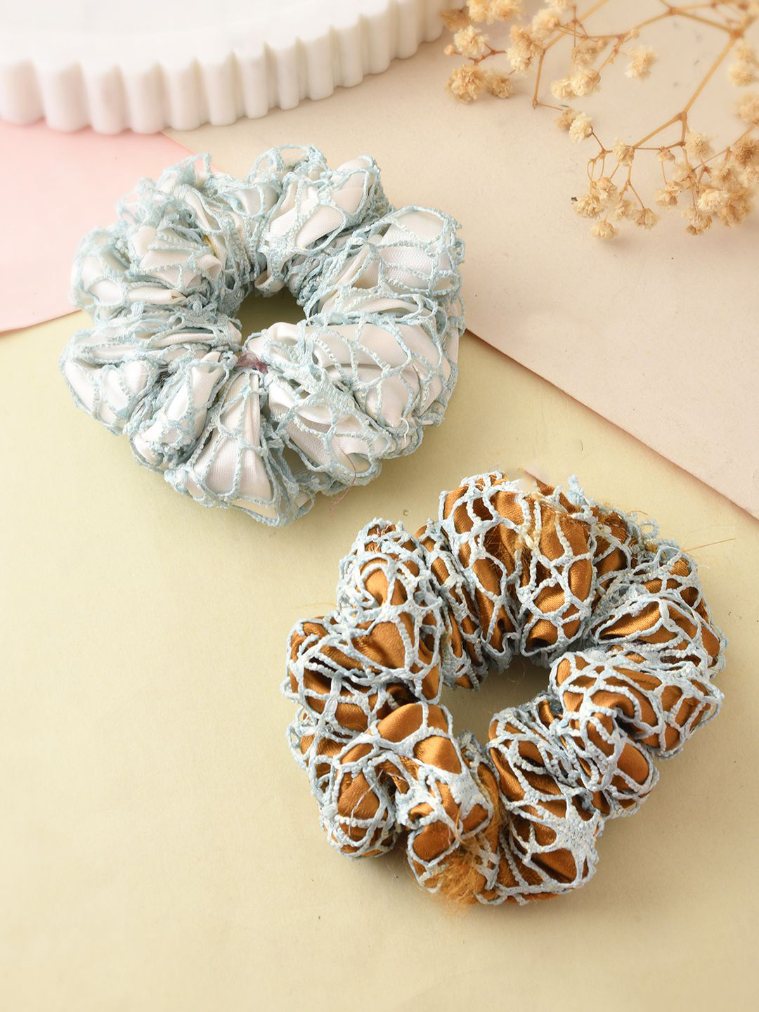 Silvermerc Designs Women Set of 2 Crochet Ponytail Holders