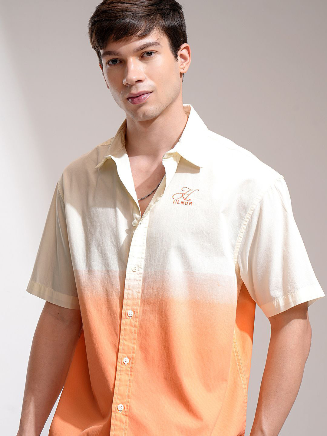 Highlander Men Ombre Cotton Oversized Shirt