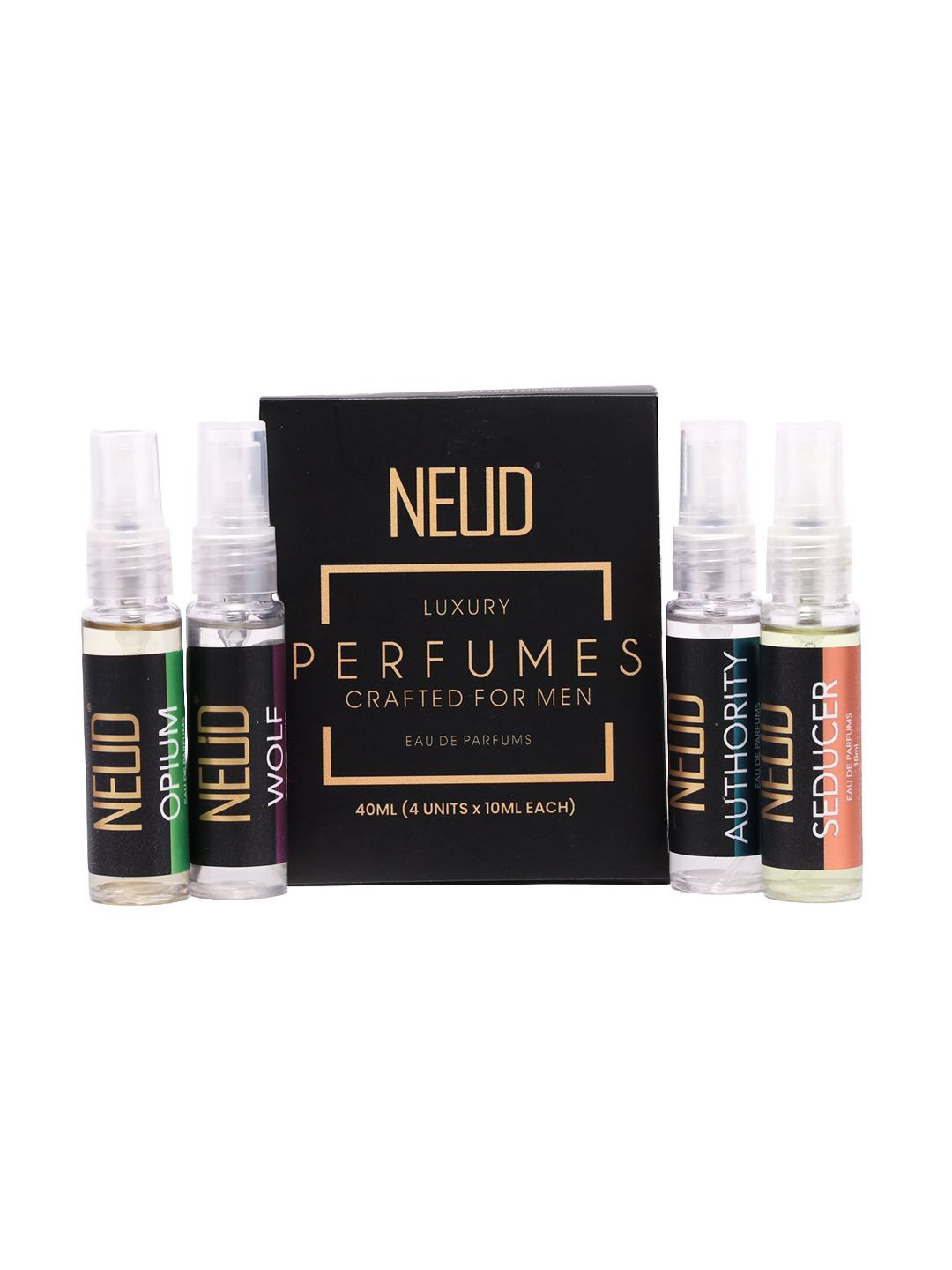 NEUD Men Set Of 4 Wolf, Authority, Opium & Seducer Eau De Parfum - 10 ml Each