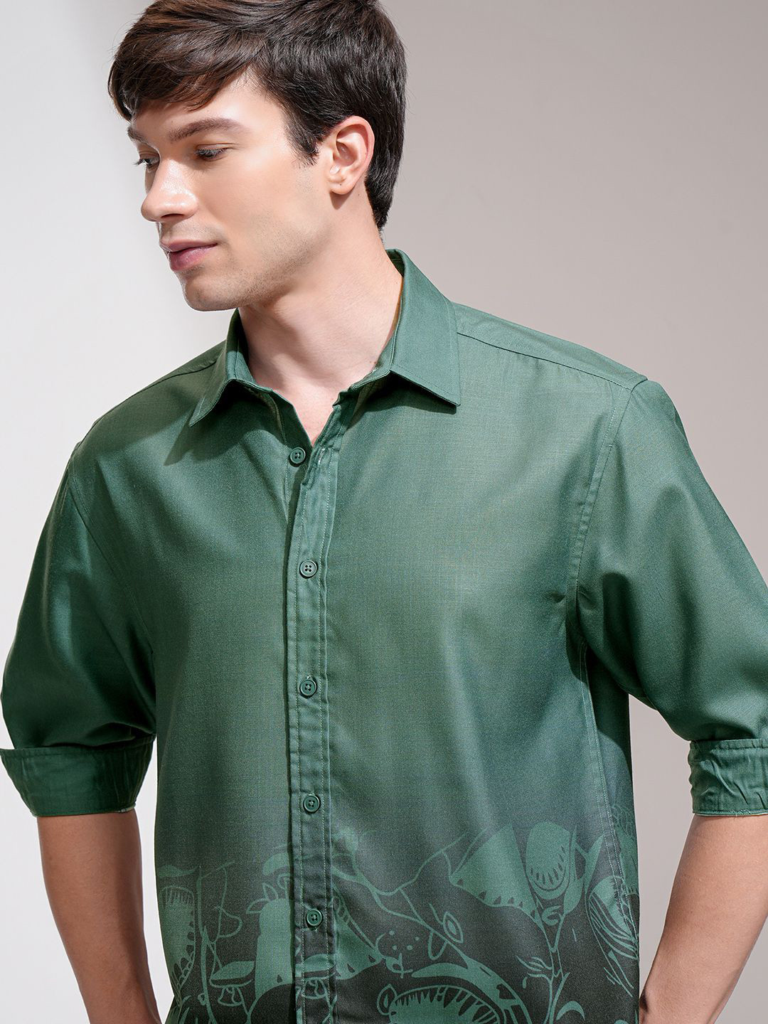 Highlander Men Printed Oversized Overshirt