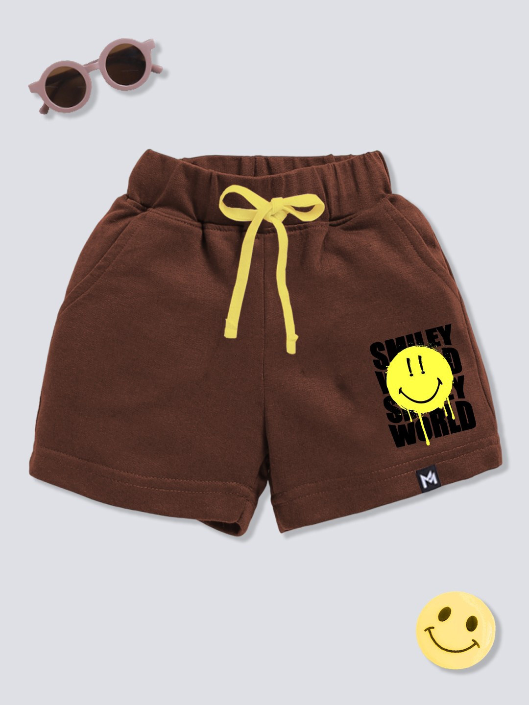YK X Minute Mirth Boys Pure Cotton Printed Shorts
