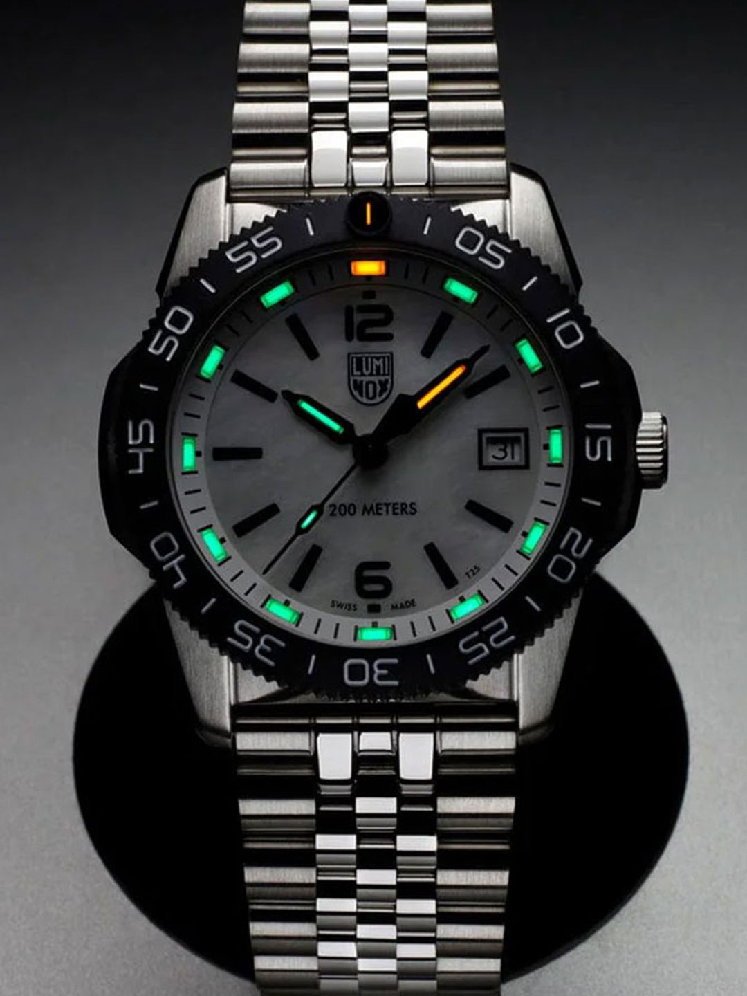 Luminox Men Stainless Steel Bracelet Style Straps Analogue Multi Function Watch XS.3126M.1