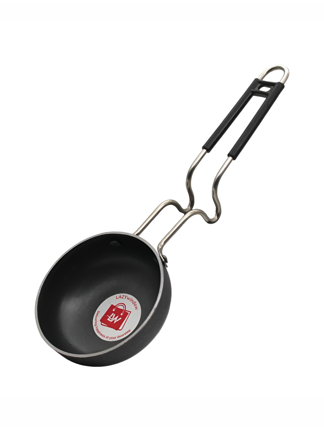 LAZYwindow Non-Stick Iron Tadka Fry Pan With Stainless Steel Handle