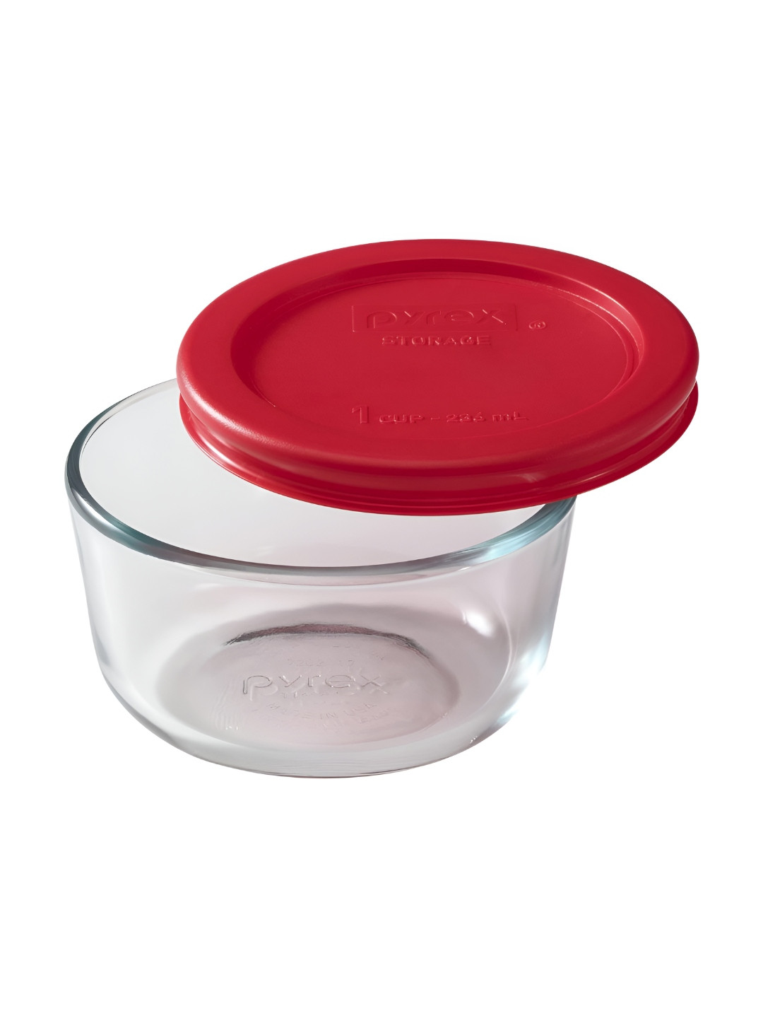 Pyrex 1070791 Transparent Glass Dishwasher Safe Flip Top Canister