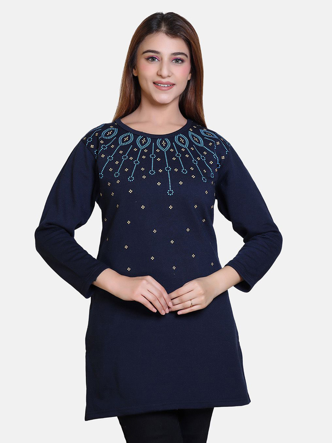 Divine Girl Women Printed Woollen T-shirt
