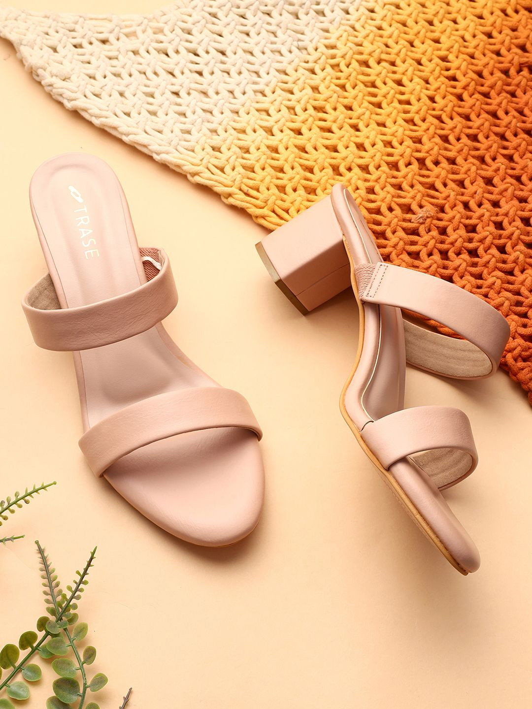 TRASE Women Round Toe Block Heel Sandals