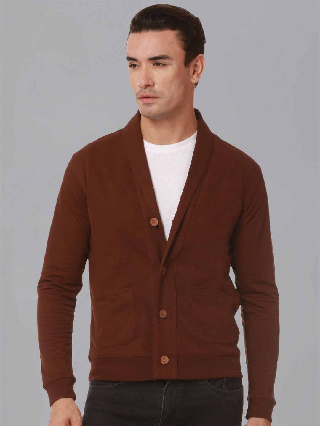 Dream of Glory Inc Mens winter cotton Cardigan sweatshirt