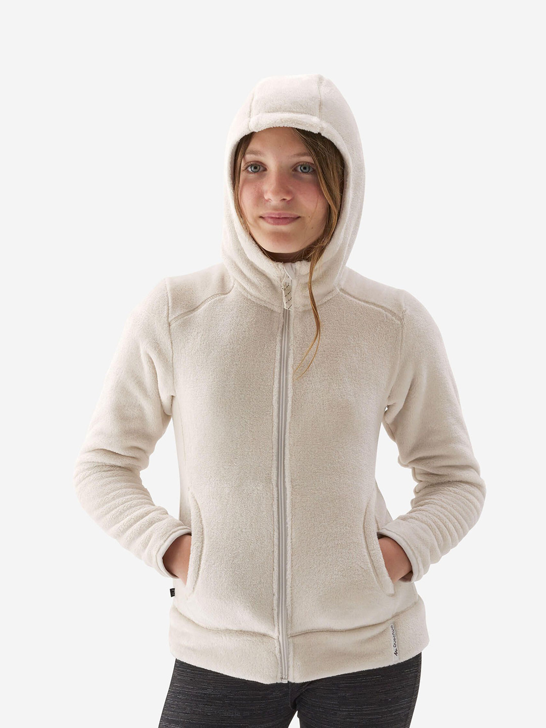 Decathlon QUECHUA Kids Warm Fleece Jacket With Hoodie