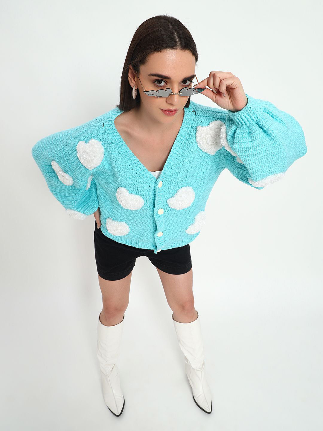 Sugercandy Women Conversational Embroidered Woollen Winter Sweaters